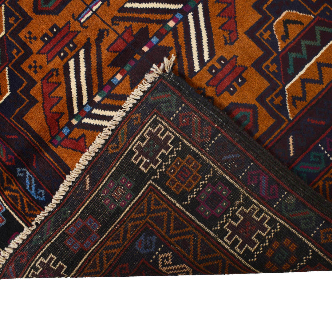 Brown Color Baluchi Rug 3' 10" x 5' 9" - No. AL94697