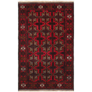 Red Color Baluchi Rug 4' 0" x 6' 6" - No. AL68343