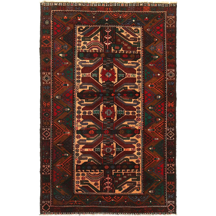 Handmade Baluchi Rug 3' 9" x 5' 11" - No. AL96296