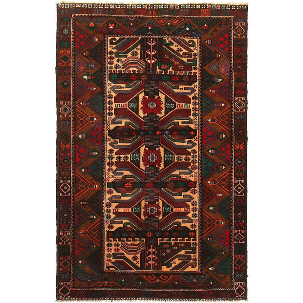 Handmade Baluchi Rug 3' 9" x 5' 11" - No. AL96296