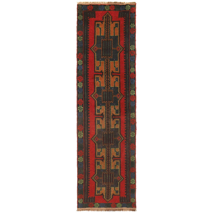 Afghan Baluchi Hallway Runner 2' 4" x 9' 4" - No. AL18252