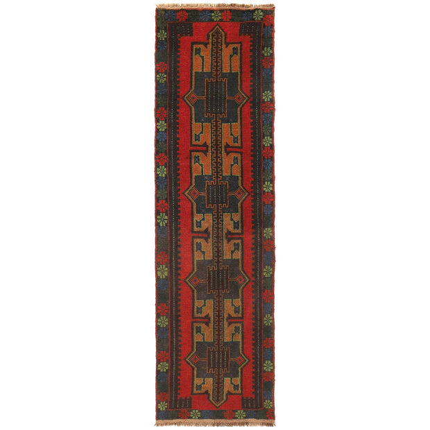Afghan Baluchi Hallway Runner 2' 4" x 9' 4" - No. AL18252