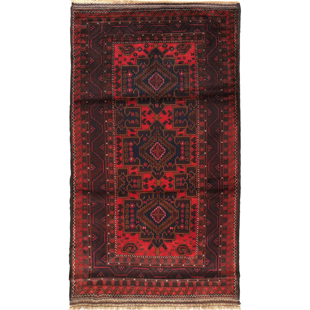 Traditional Baloch Rug 4' 1" x 7' 6" - No. AL79656