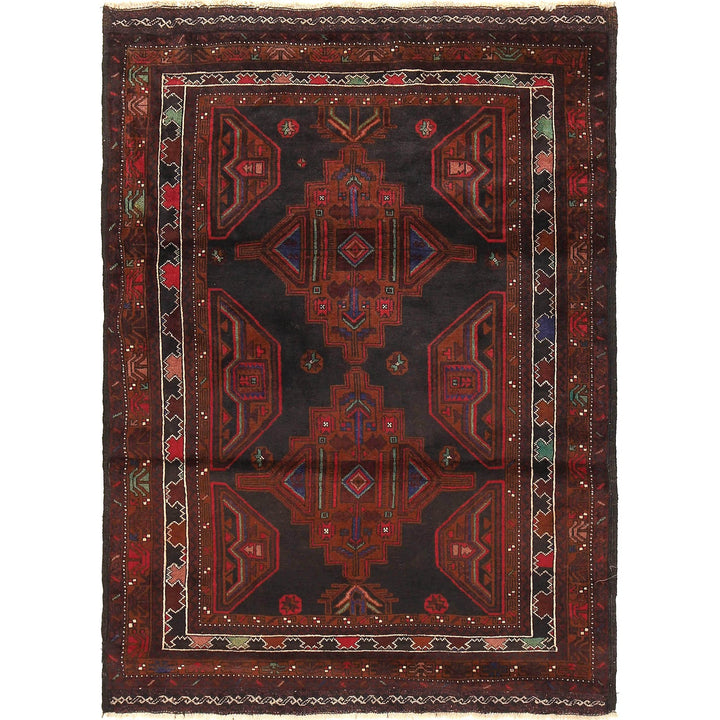Tribal Baloch Rug 4' 2" x 5' 10" - No. AL35791