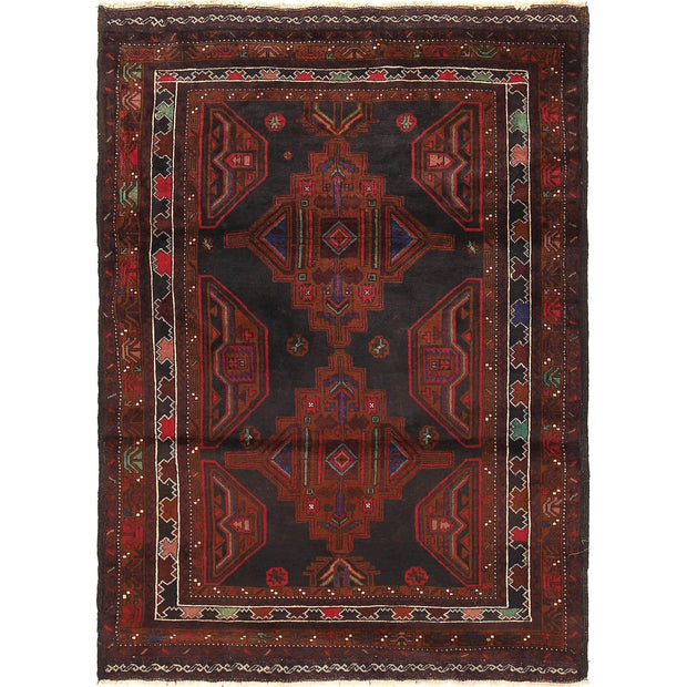 Tribal Baloch Rug 4' 2" x 5' 10" - No. AL35791
