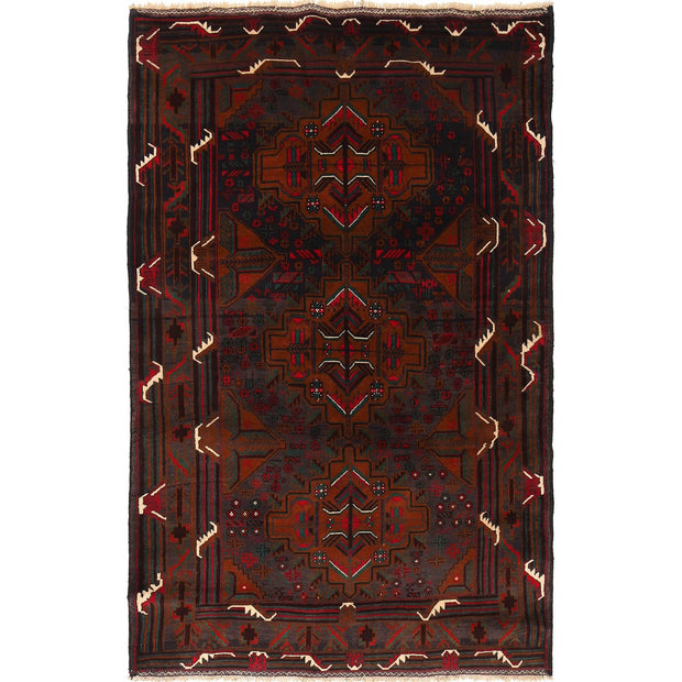 Traditional Baloch Rug 4' 2" x 6' 5" - No. AL31308