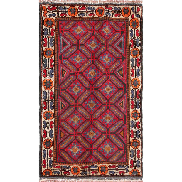 Handmade Balochi Carpet 2' 8" x 3' 10" - No. AL17402