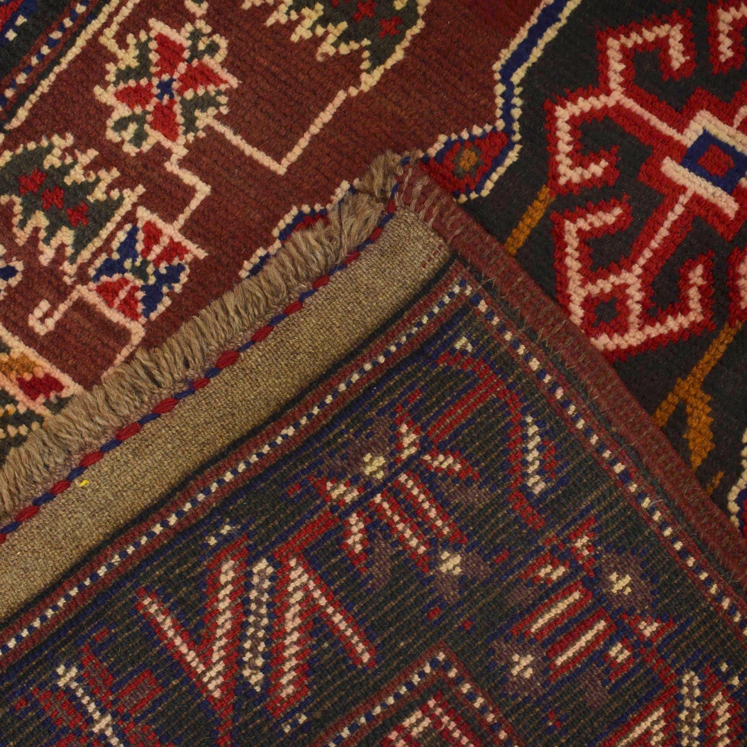 Afghan Prayer Rug 3' 2" x 4' 8" Hand-Knotted | No. AL37618