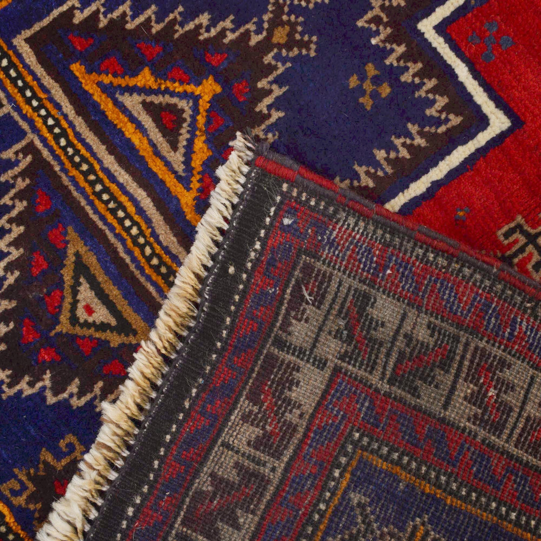 Afghan Prayer Rug 3' 0" x 4' 8" Hand-Knotted | No. AL40868