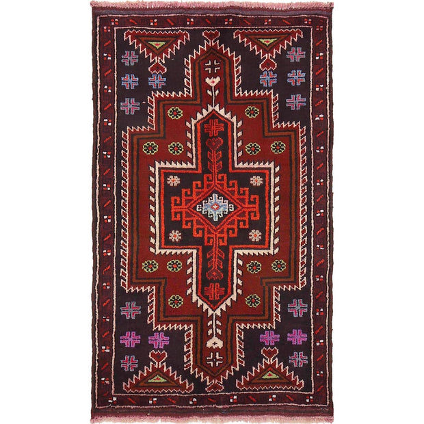 Handmade Balochi Carpet 2' 7" x 4' 4" - No. AL65074