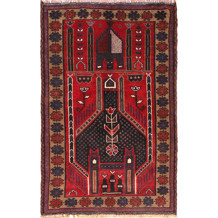Hand Knotted Prayer Rug 3' 2" x 4' 7" - No. AL69932