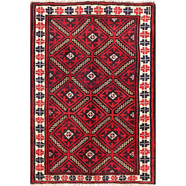 Handmade Balochi Carpet 2' 9" x 4' 2" - No. AL78010