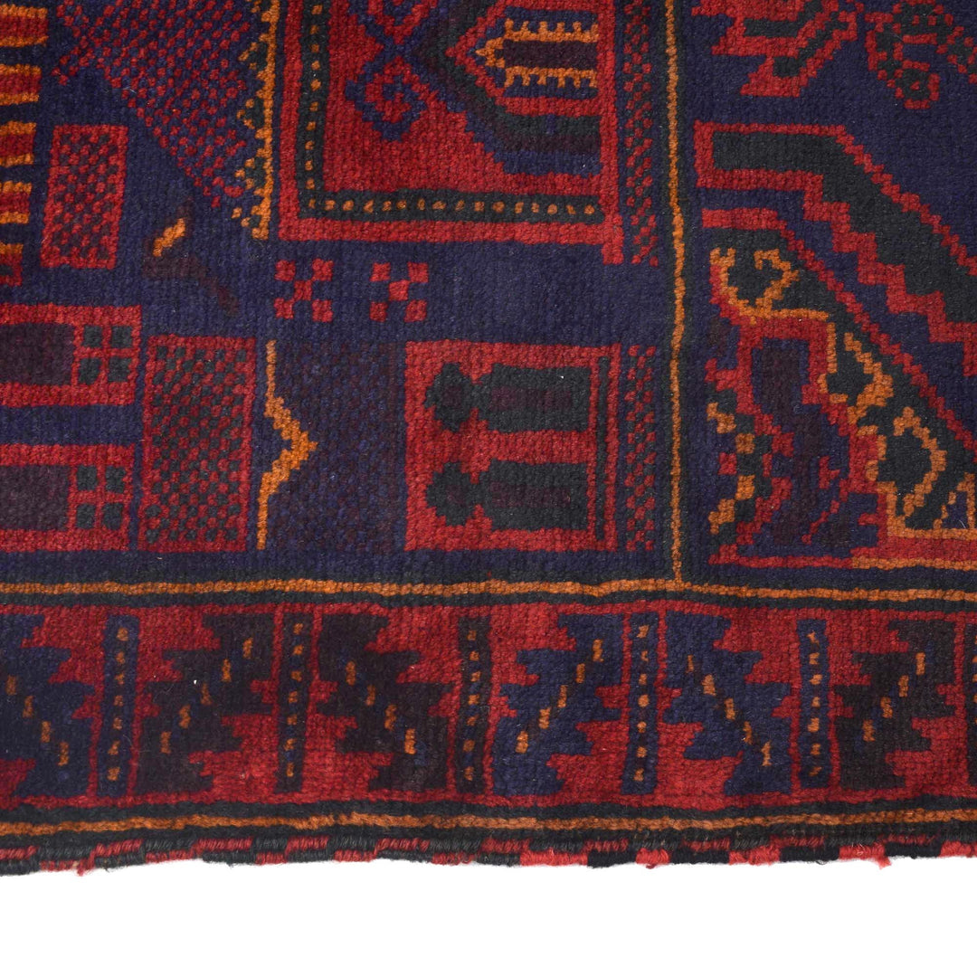 Afghan Prayer Rug 3'2" x 4'9" Hand-Knotted | No. AL50164
