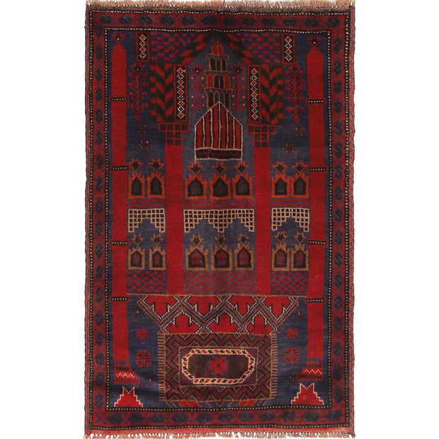 Handmade Prayer Rug 3' 0" x 4' 9" - No. AL34480