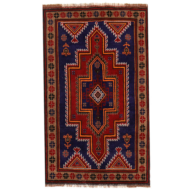 Hand Knotted Baluchi Rug 2' 12" x 4' 9" - No. AL12903