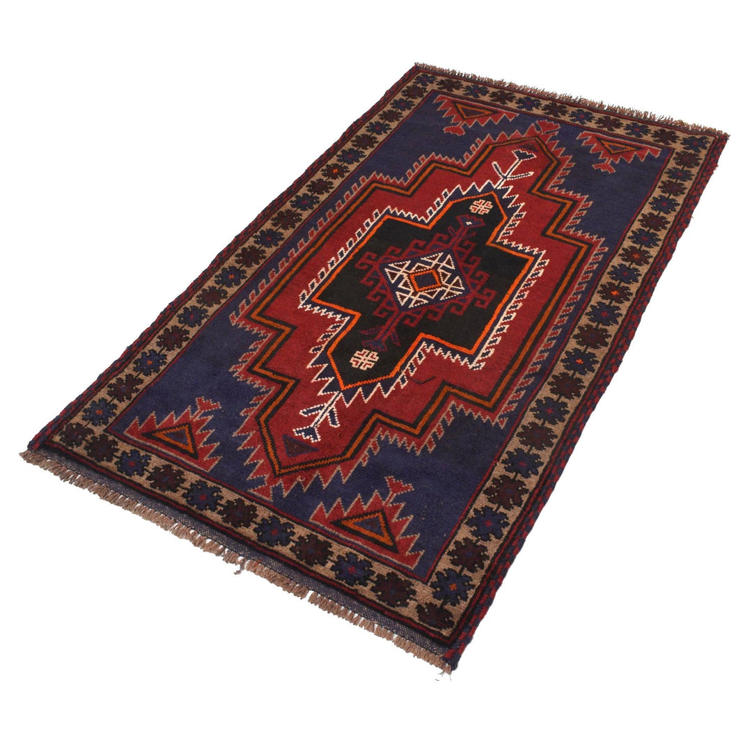 Hand Knotted Baluchi Rug 2' 11" x 5' 2" - No. AL91463