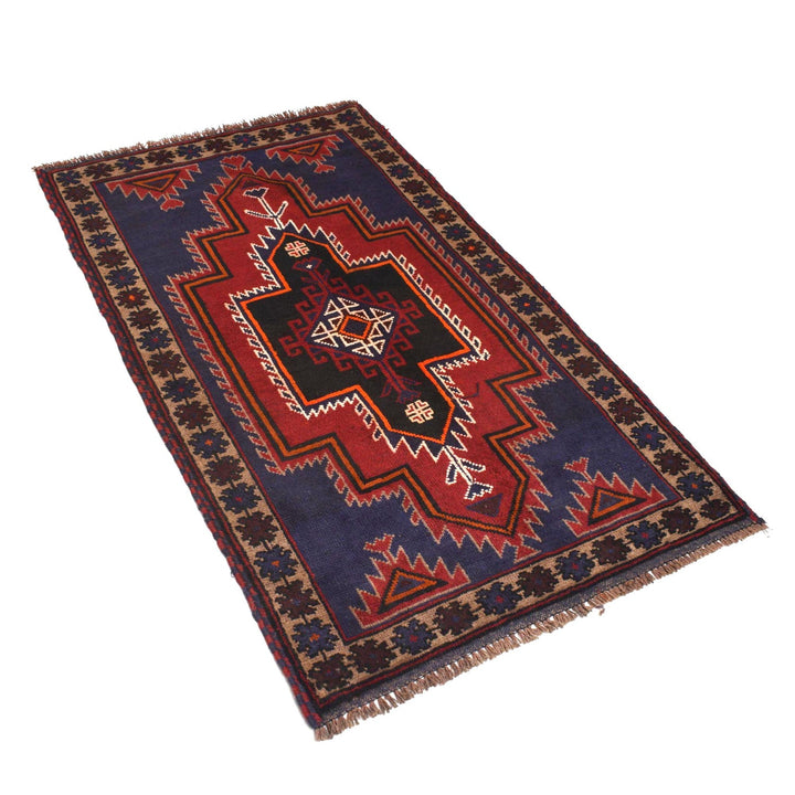Hand Knotted Baluchi Rug 2' 11" x 5' 2" - No. AL91463