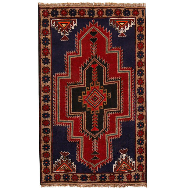 Hand Knotted Baluchi Rug 3' 1" x 4' 8" - No. AL27754