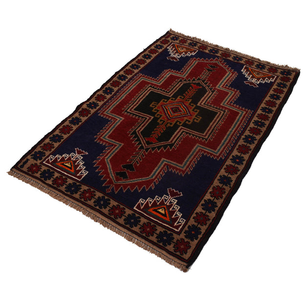 Hand Knotted Baluchi Rug 3' 1" x 4' 8" - No. AL27754