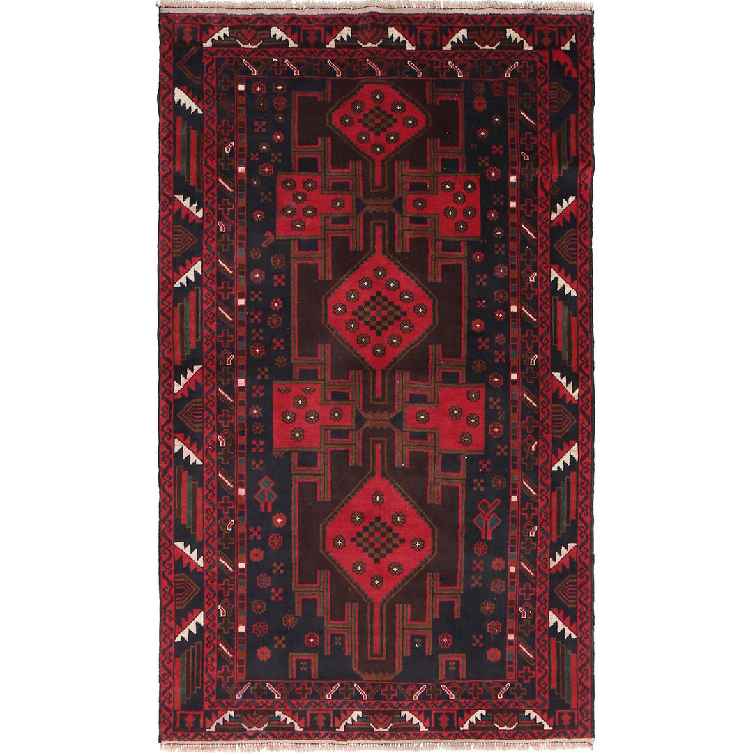 Traditional Baloch Rug 3' 8" x 6' 2" - No. AL43017