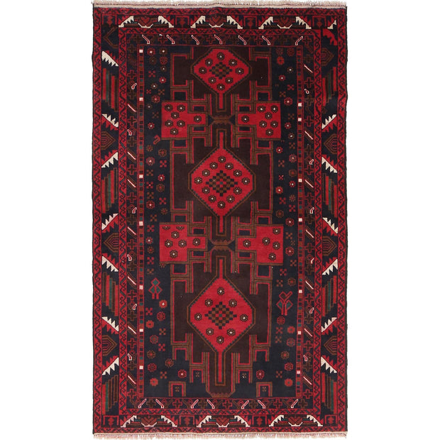 Traditional Baloch Rug 3' 8" x 6' 2" - No. AL58980