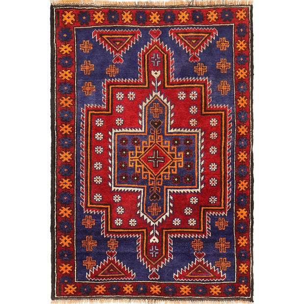 Hand Knotted Baluchi Rug 3' 3" x 4' 9" - No. AL43830