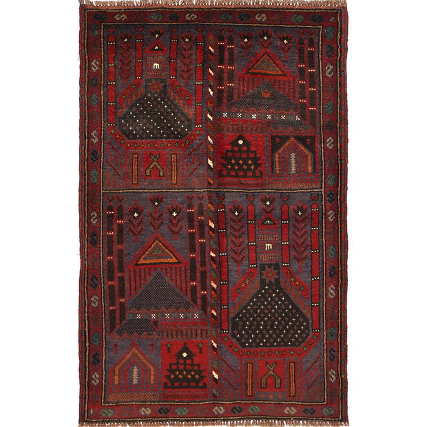 Handmade Prayer Rug 3' 2" x 5' 0" - No. AL37039