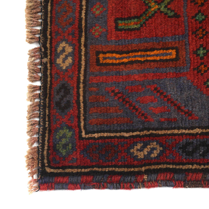 Blue Afghan Prayer Rug 3' 2" x 5' 0" Hand-Knotted view