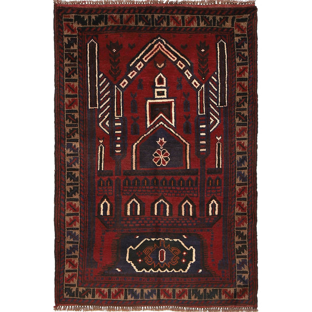 Hand Knotted Prayer Rug 2' 11" x 4' 4" - No. AL16993
