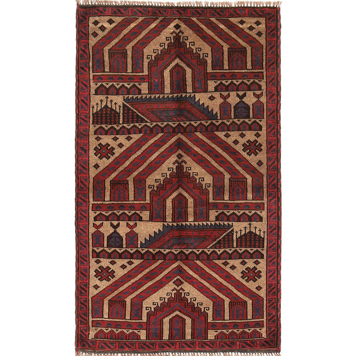 Handmade Prayer Rug 3' 1" x 4' 9" - No. AL27465