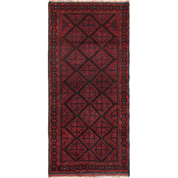 Traditional Handwoven Baluch Runner 2' 7" x 5' 7" - No. AL40461