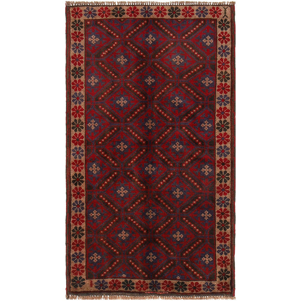 Handmade Balochi Carpet 2' 9" x 4' 9" - No. AL27046