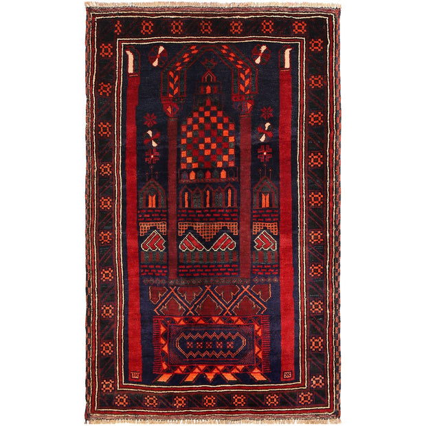 Small Prayer Carpet 3' 2" x 5' 3" - No. AL99304