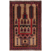 Small Prayer Carpet 2' 11" x 4' 6" - No. AL88669