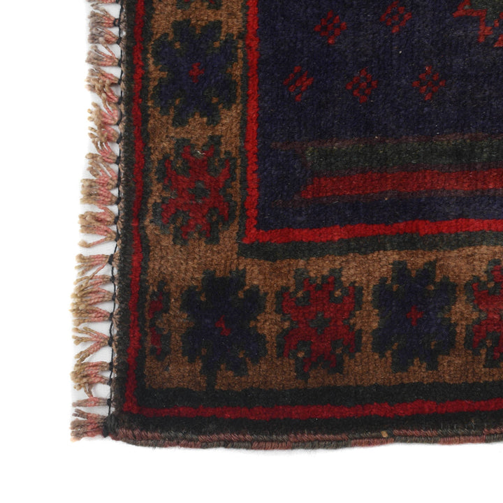 Afghan Prayer Rug 3' 3" x 4' 4" Hand-Knotted view