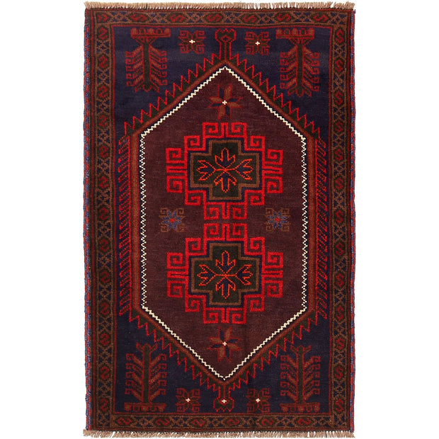 Handmade Balochi Carpet 2' 9" x 4' 6" - No. AL46539