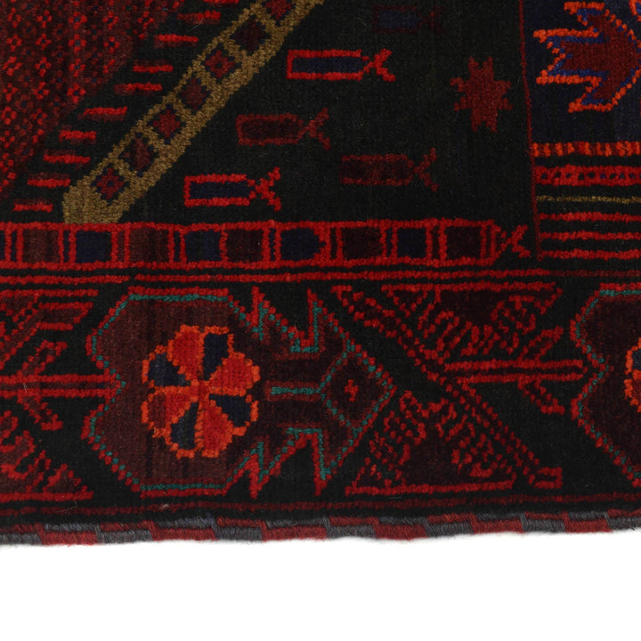Afghan Prayer Rug 2' 11" x 4' 10" Hand-Knotted | No. AL30337