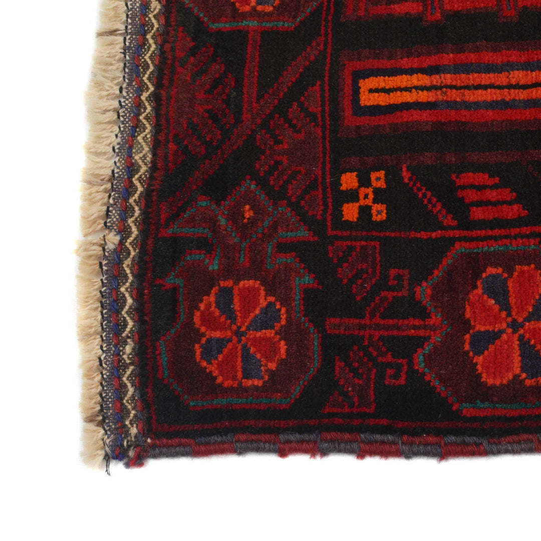 Afghan Prayer Rug 2' 11" x 4' 10" Hand-Knotted | No. AL30337