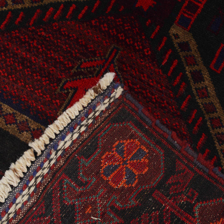 Afghan Prayer Rug 2' 11" x 4' 10" Hand-Knotted | No. AL30337