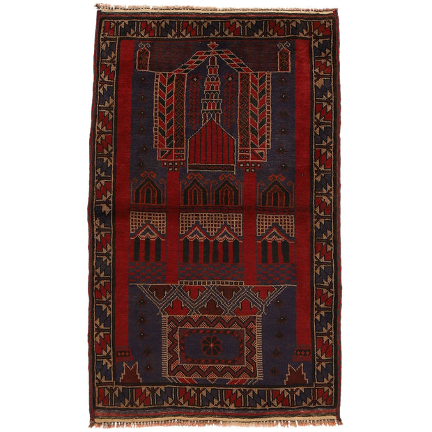 Hand Knotted Prayer Rug 3' 2" x 4' 8" - No. AL88222
