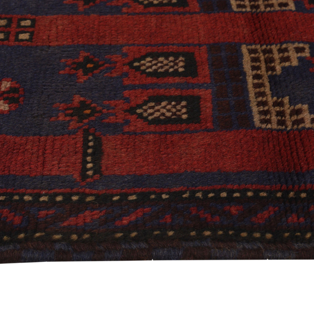 Afghan Prayer Rug 3' 0" x 4' 7" Hand-Knotted | No. AL38674