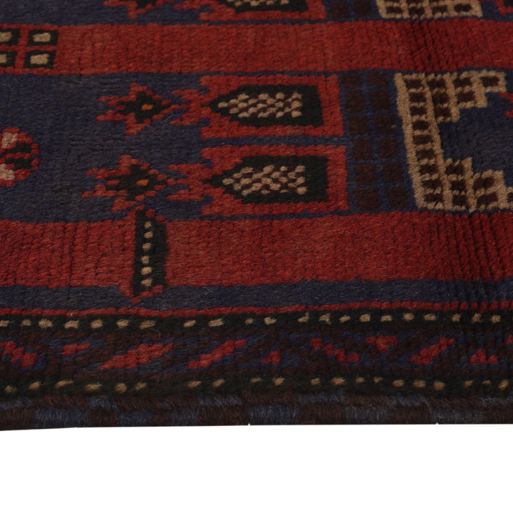 Afghan Prayer Rug 3' 0" x 4' 7" Hand-Knotted | No. AL38674