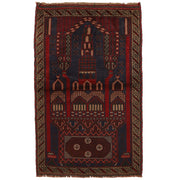 Handmade Prayer Rug 2' 11" x 4' 5" - No. AL11440