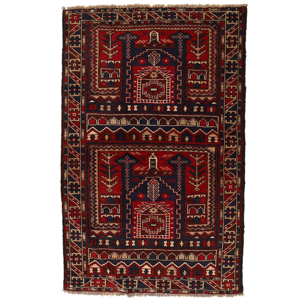 Hand Knotted Prayer Rug 2' 8" x 4' 2" - No. AL50095