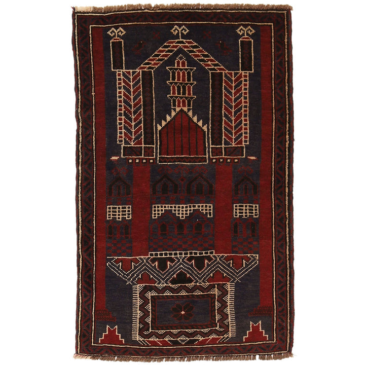 Handmade Prayer Rug 2' 10" x 4' 7" - No. AL25121