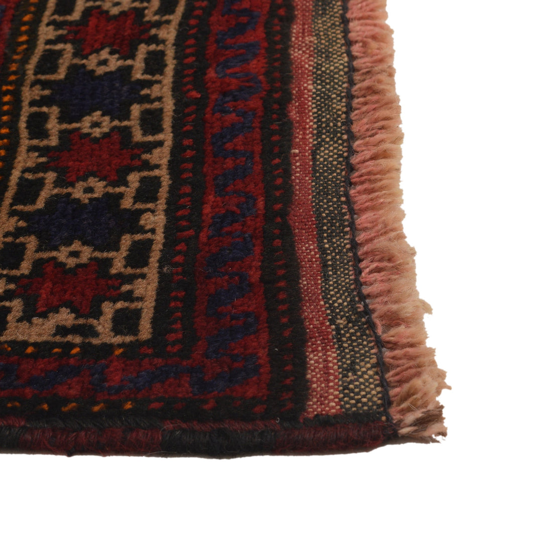 Afghan Prayer Rug 2' 11" x 5' 1" Hand-Knotted view