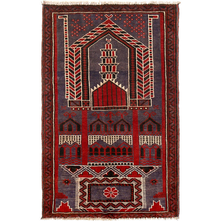 Small Prayer Carpet 2' 11" x 4' 8" - No. AL40737
