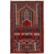 Small Prayer Carpet 2' 11" x 4' 8" - No. AL40737