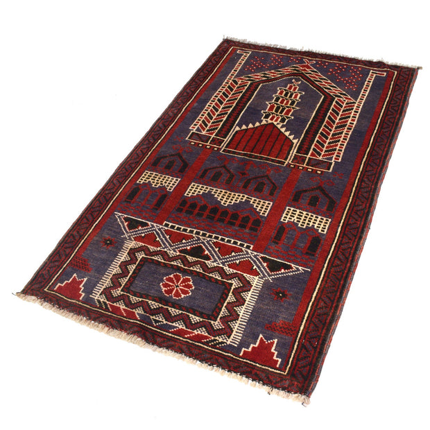 Small Prayer Carpet 2' 11" x 4' 8" - No. AL40737
