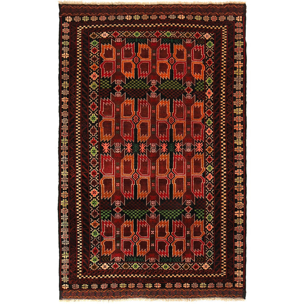 Traditional Baloch Rug 3' 11" x 6' 4" - No. AL87651